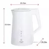 Elektrická rýchlovarná kanvica Adler 1,7 l 1850 W biela