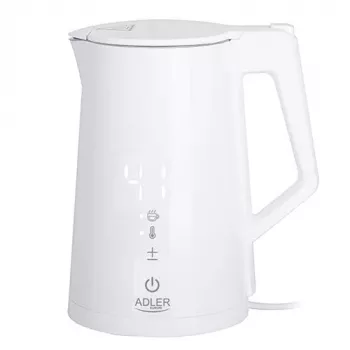 Elektrická rýchlovarná kanvica Adler 1,7 l 1850 W biela