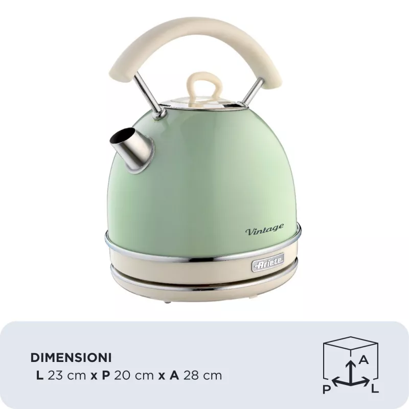 Rýchlovarná kanvica ARIETE Vintage A2877/04 svetlozelená