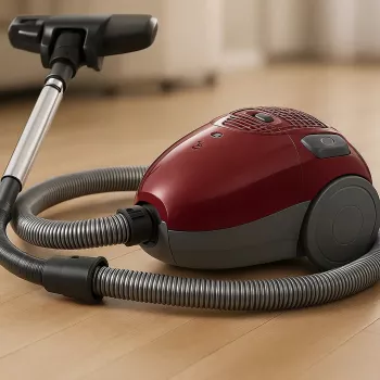 Vysávač LAFE 46412 — suchý vysávač, 800 W, teleskopická rúra, akčný rádius 6 m, bordó
