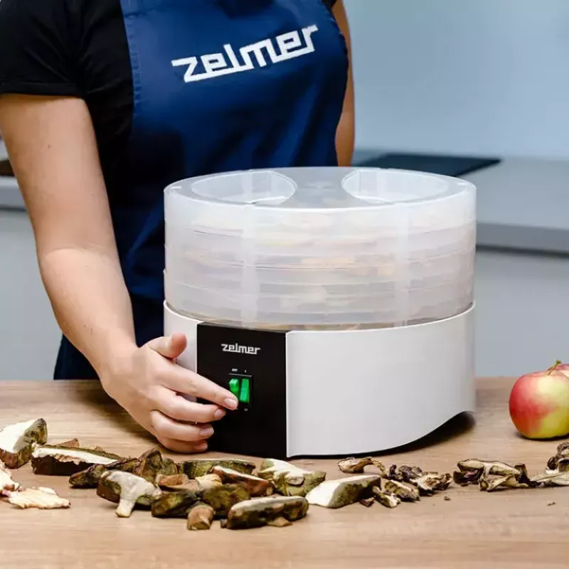 Sušička potravín Zelmer ZFD1010 520 W čierna biela plast 30 cm