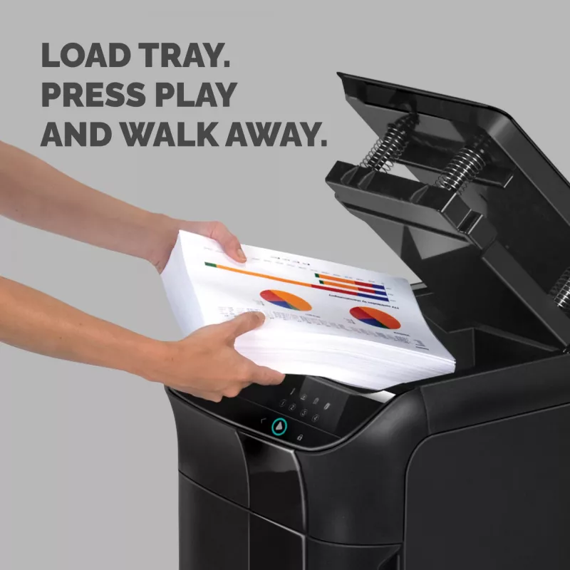 Fellowes AutoMax 600M skartovačka papiera mikrokríženie 60 dB 23 cm čierna
