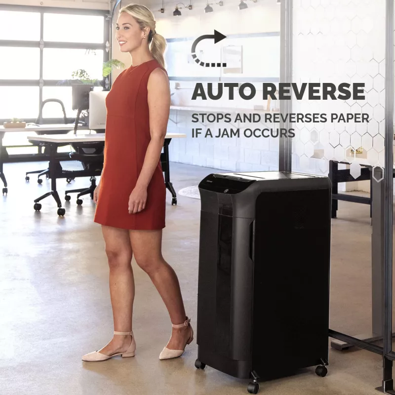 Fellowes AutoMax 600M skartovačka papiera mikrokríženie 60 dB 23 cm čierna