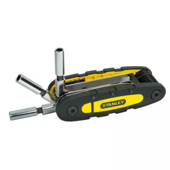 Multitool STANLEY 14-in-1 skladací uzamykací nástroj, čierna/žltá, 14 funkcií