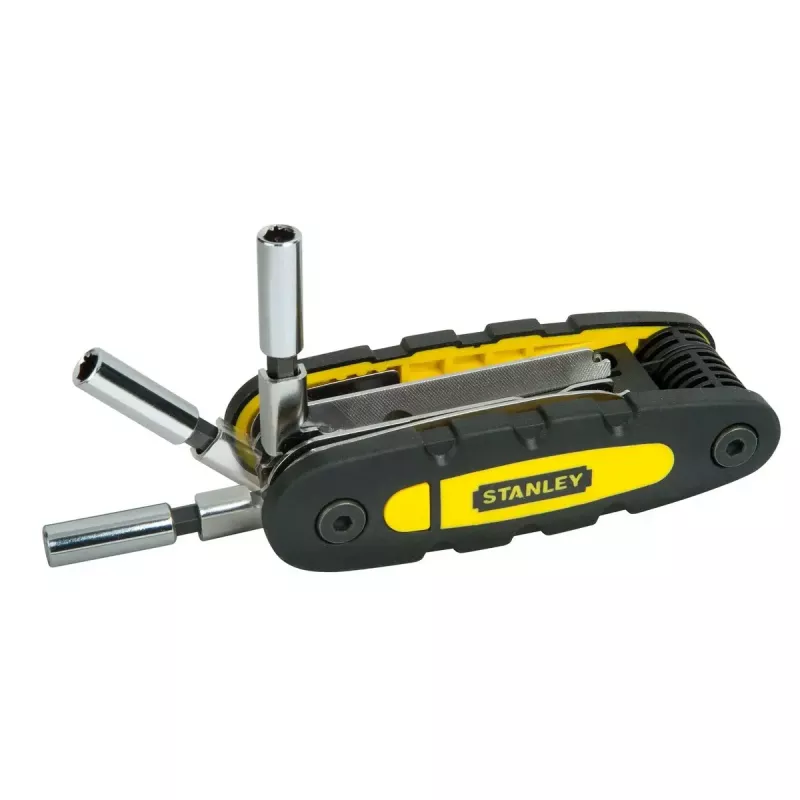 Multitool STANLEY 14-in-1 skladací uzamykací nástroj, čierna/žltá, 14 funkcií