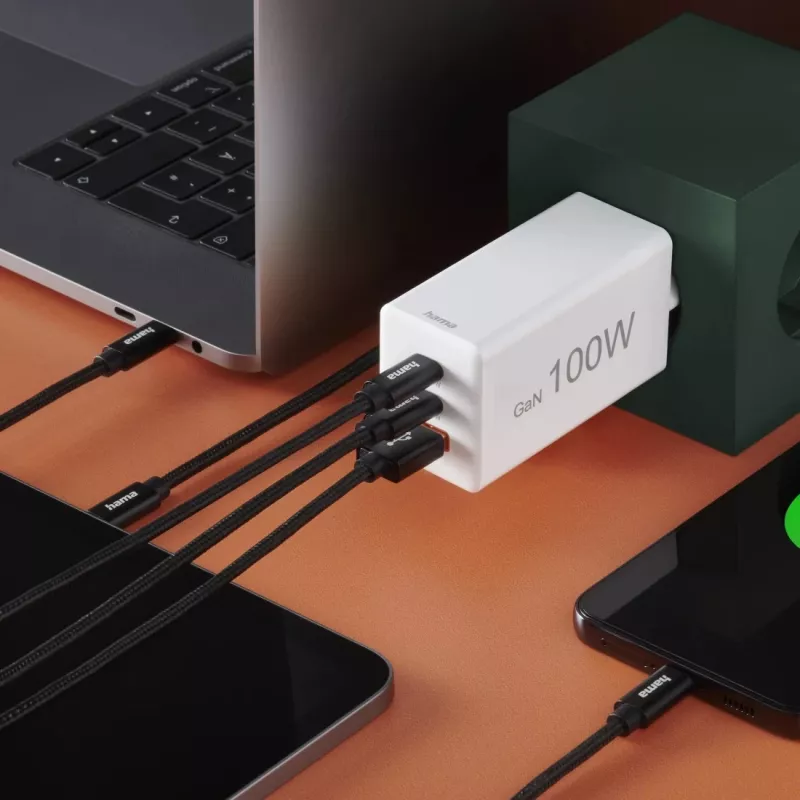 Hama 00201997 mobilná nabíjačka laptop, smartfón, tablet biela AC rýchlonabíjanie interiér