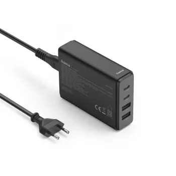 Hama 00201979 nabíjačka pre mobilné zariadenia laptop, powerbanka, smartfón, tablet čierna AC rýchlonabíjanie interiér