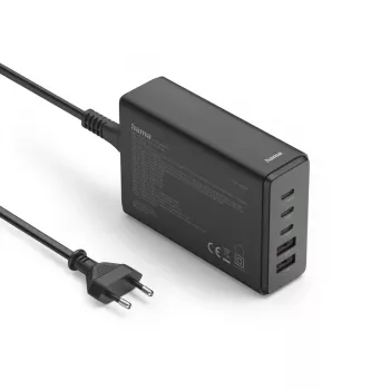 Hama 00201978 nabíjačka pre mobilné zariadenia laptop, powerbanka, smartfón, tablet čierna AC rýchlonabíjanie interiér