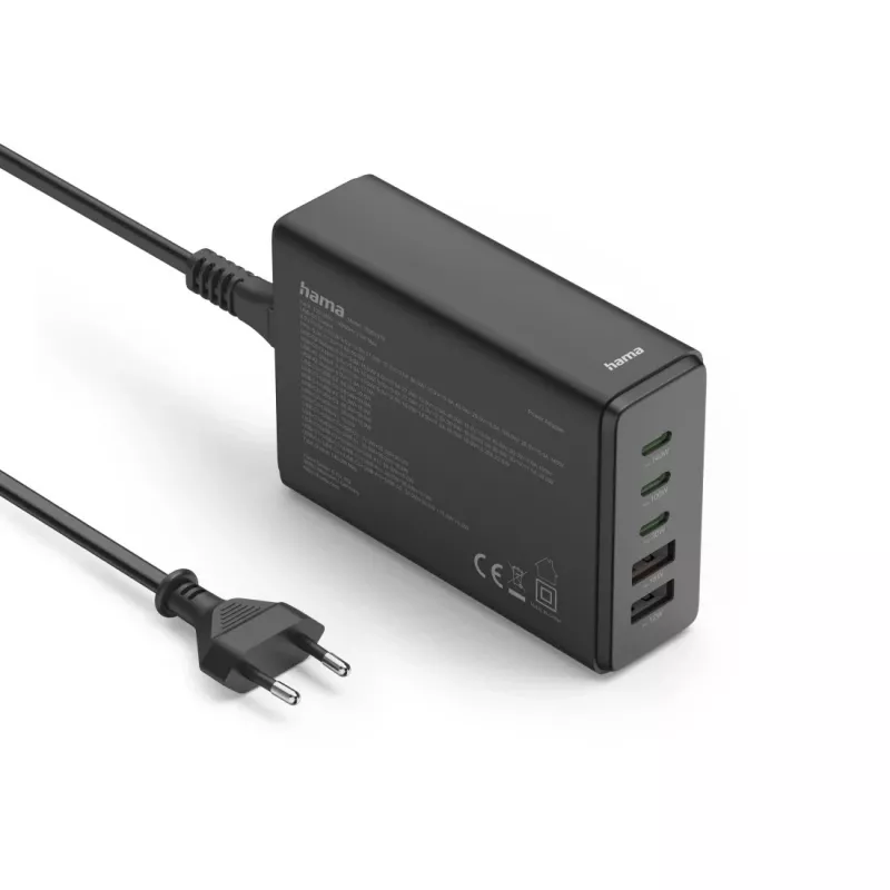 Hama 00201978 nabíjačka pre mobilné zariadenia laptop, powerbanka, smartfón, tablet čierna AC rýchlonabíjanie interiér