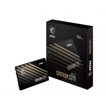 2,5 palcový SATA III SSD MSI SPATIUM S270 960 GB – 500 MB/s čítanie, 450 MB/s zápis, 3D-NAND