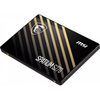 2,5 palcový SATA III SSD MSI SPATIUM S270 480 GB — 3D NAND, 450 MB/s zápis, 2 mil. hodín MTBF