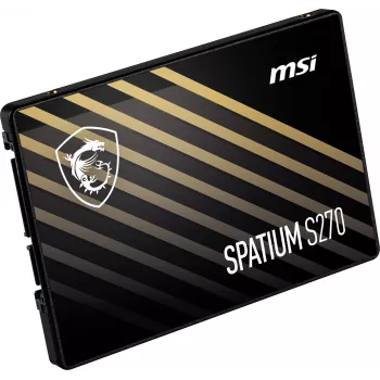 2,5 palcový SATA III SSD MSI SPATIUM S270 480 GB — 3D NAND, 450 MB/s zápis, 2 mil. hodín MTBF