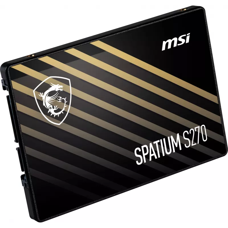 2,5 palcový SATA III SSD MSI SPATIUM S270 480 GB — 3D NAND, 450 MB/s zápis, 2 mil. hodín MTBF