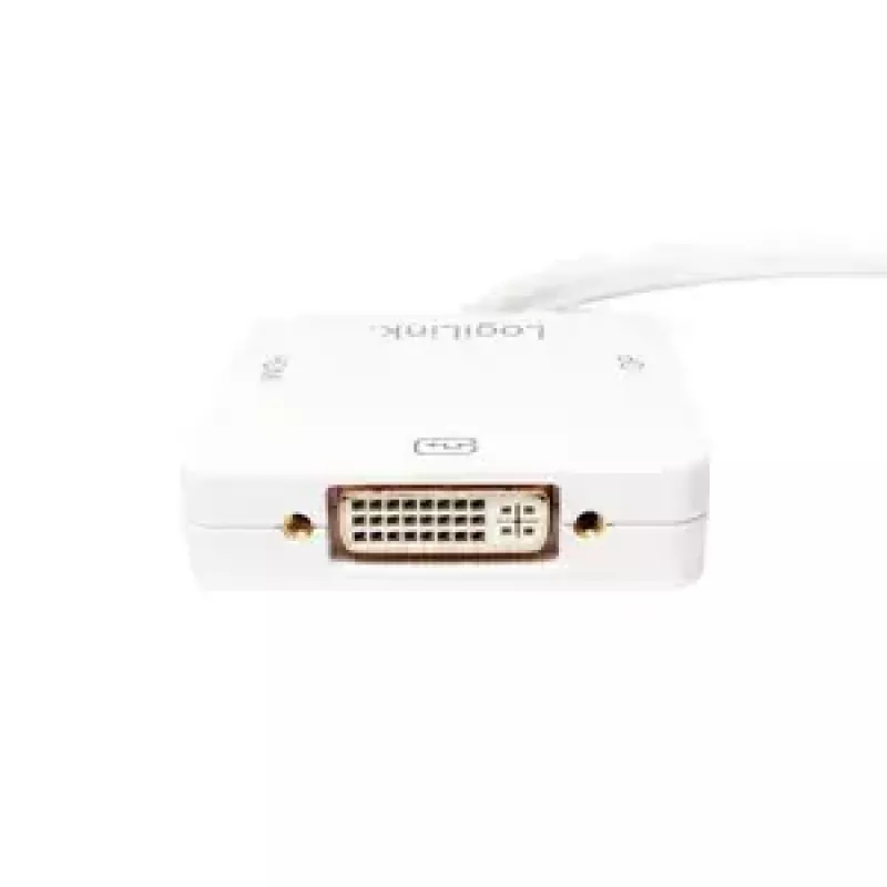 LogiLink CV0045A adaptér z Mini DisplayPort na HDMI/DVI/DisplayPort, 4K, 0,15 m, biely