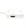 LogiLink CV0045A adaptér z Mini DisplayPort na HDMI/DVI/DisplayPort, 4K, 0,15 m, biely