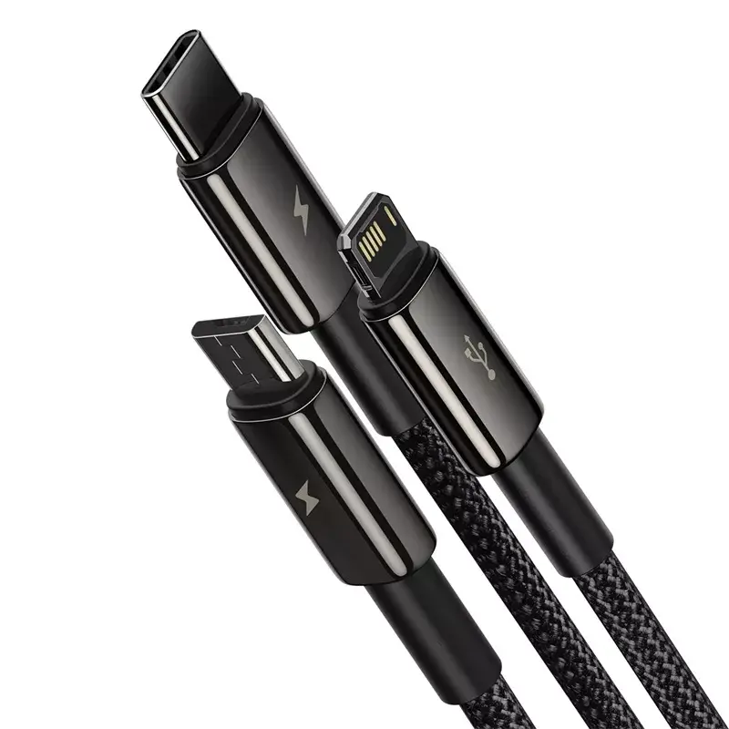 3-in-1 USB kábel Baseus Tungsten Gold CAMLTWJ-01