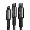 3-in-1 USB kábel Baseus Tungsten Gold CAMLTWJ-01