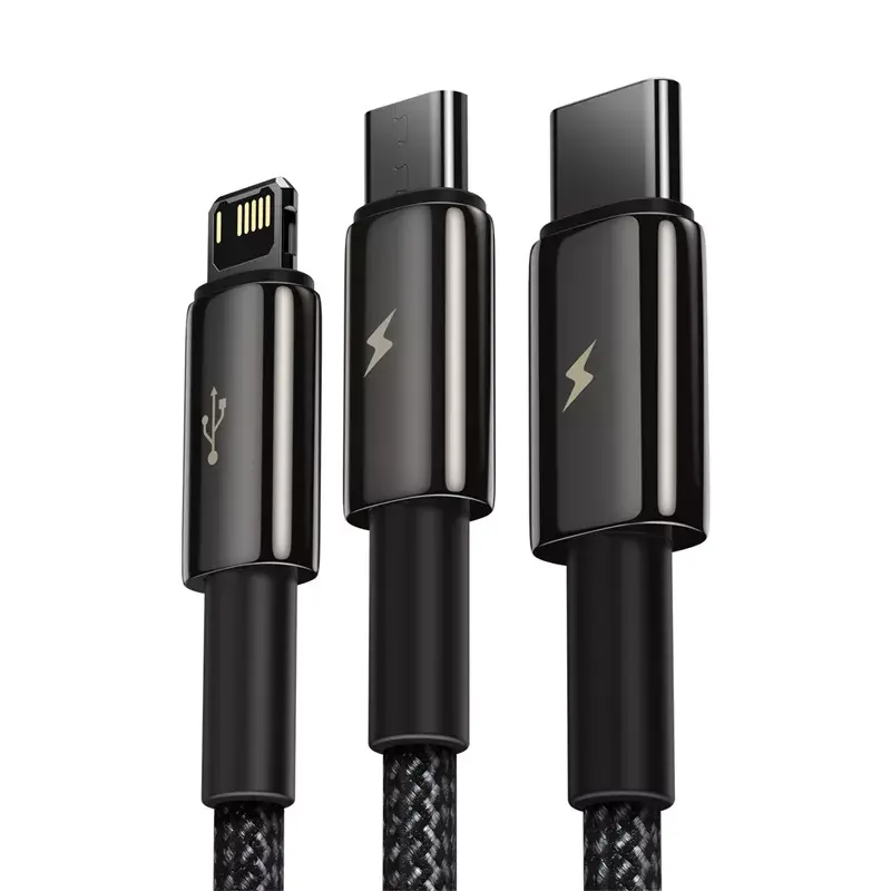 3-in-1 USB kábel Baseus Tungsten Gold CAMLTWJ-01