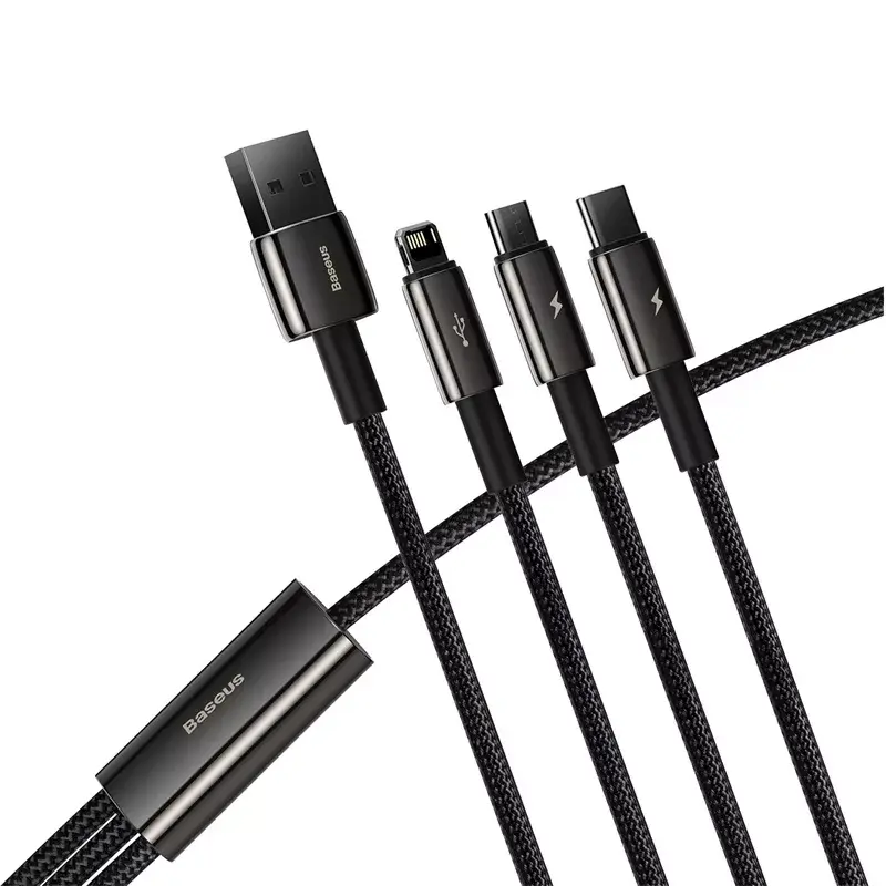 3-in-1 USB kábel Baseus Tungsten Gold CAMLTWJ-01