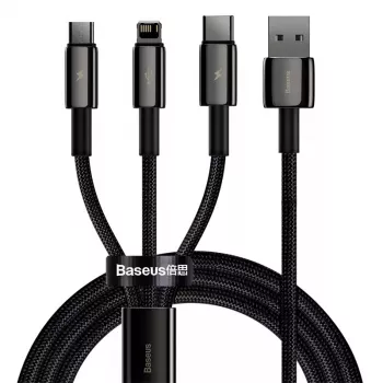 3-in-1 USB kábel Baseus Tungsten Gold CAMLTWJ-01