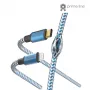 Hama Reflective kábel 1,5 m modrý Lightning na USB-C 3 A