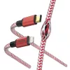 Hama Reflective kábel 1,5 m červený Lightning na USB-C 3 A