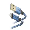 Kábel Hama Reflective 1,5 m modrý Lightning na USB A 2,4 A