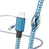 Kábel Hama Reflective 1,5 m modrý Lightning na USB A 2,4 A