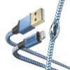 Kábel Hama Reflective 1,5 m modrý Lightning na USB A 2,4 A