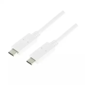 USB kábel LogiLink CU0131 USB 3.2 Gen 2 1m USB C biely