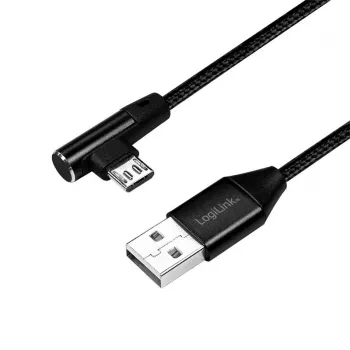 USB kábel LogiLink CU0142 USB 2.0 0,3 m USB A Micro-USB B čierny
