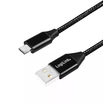 USB kábel LogiLink CU0143 USB 2.0 0,3 m USB A Micro-USB B čierny