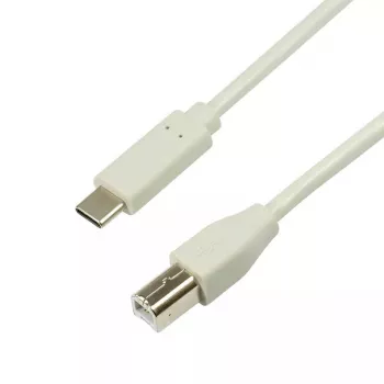 USB kábel LogiLink CU0160 USB 2.0 1m USB-C USB-B biely
