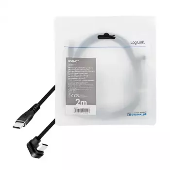 LogiLink CU0191 USB kábel USB 2.0 2 m USB C čierny