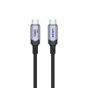 Unitek C14110GY-2M nabíjací kábel USB-C na USB-C, PD 240 W (48 V/5 A), 2 m, čierno-sivý