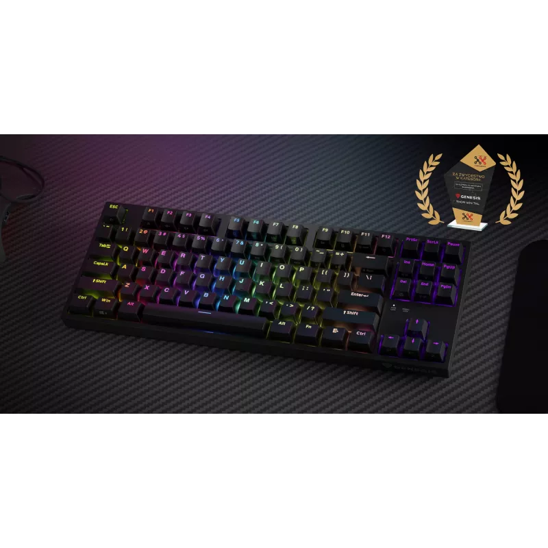 GENESIS Thor 404 TKL klávesnica herná USB QWERTY US International čierna
