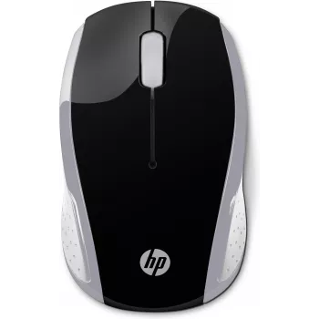 HP Wireless myš 200 (Pike Silver), obojručná, optická, RF Wireless, 1000 DPI, strieborná