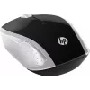 HP Wireless myš 200 (Pike Silver), obojručná, optická, RF Wireless, 1000 DPI, strieborná
