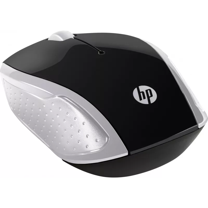 HP Wireless myš 200 (Pike Silver), obojručná, optická, RF Wireless, 1000 DPI, strieborná