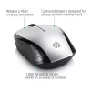 HP Wireless myš 200 (Pike Silver), obojručná, optická, RF Wireless, 1000 DPI, strieborná