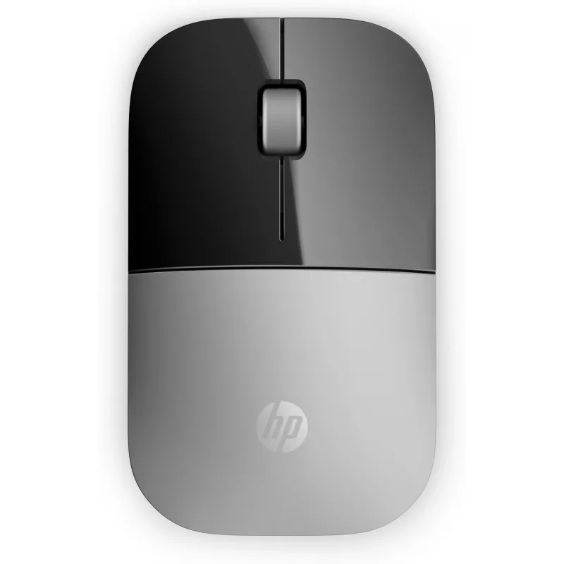 HP Z3700 strieborná bezdrôtová myš, obojručná, optická, RF Wireless, 1200 DPI, strieborná