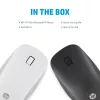 HP 410 štíhla Silver Bluetooth myš, obojručná, Bluetooth, 2000 dpi, strieborná