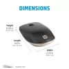 HP 410 štíhla Silver Bluetooth myš, obojručná, Bluetooth, 2000 dpi, strieborná