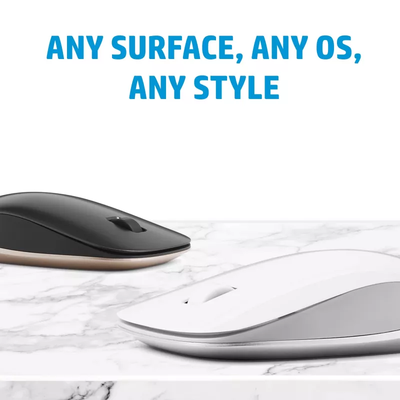 HP 410 štíhla Silver Bluetooth myš, obojručná, Bluetooth, 2000 dpi, strieborná
