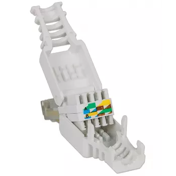 Intellinet RJ45 modulárny konektor samec, bez nástroja, Cat5/5e/6, 22-26 AWG pevné a flexibilné UTP káble