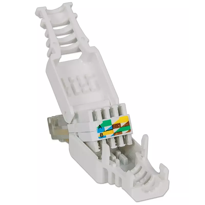 Intellinet RJ45 modulárny konektor samec, bez nástroja, Cat5/5e/6, 22-26 AWG pevné a flexibilné UTP káble