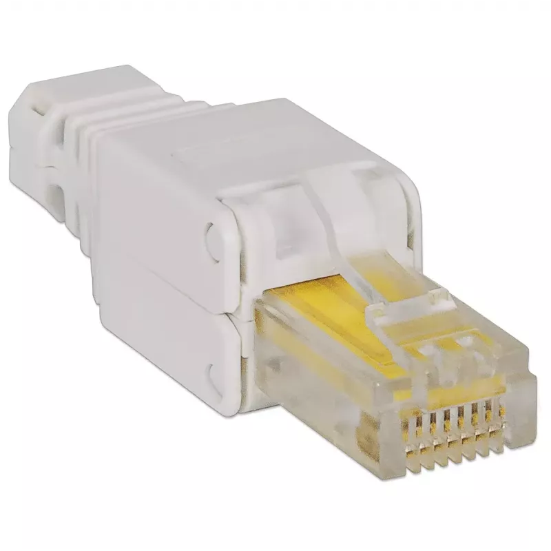 Intellinet RJ45 modulárny konektor samec, bez nástroja, Cat5/5e/6, 22-26 AWG pevné a flexibilné UTP káble