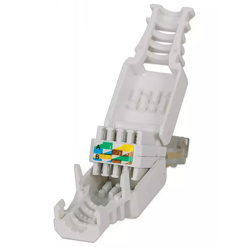 Intellinet RJ45 modulárny konektor samec, bez nástroja, Cat5/5e/6, 22-26 AWG pevné a flexibilné UTP káble