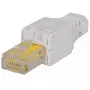 Intellinet RJ45 modulárny konektor samec, bez nástroja, Cat5/5e/6, 22-26 AWG pevné a flexibilné UTP káble