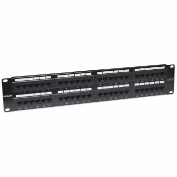Intellinet patch panel, Cat6, UTP, 48-port, 2U, čierny